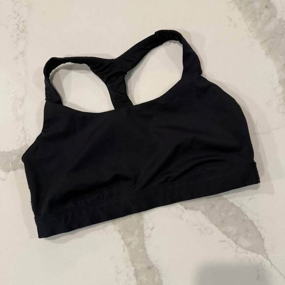 All In Motion Racerback Sports Bra Women's Medium Black Workout Running Training - Picture 1 of 7
